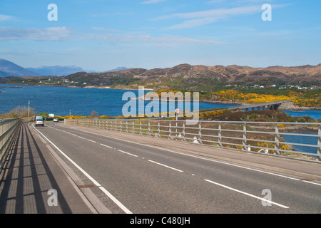 Kyle of Lochalsh, da Skye Bridge Highland regione, Scozia, Novembre Foto Stock