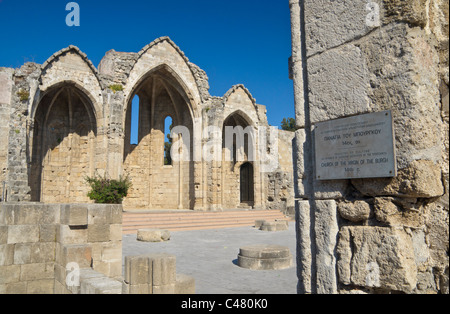 La chiesa della Vergine del Burgh, RODI, DODECANNESO, Grecia Foto Stock