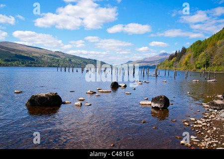 Loch Tay, Fearnan molo vecchio, Perthshire, Scotland, Regno Unito Foto Stock