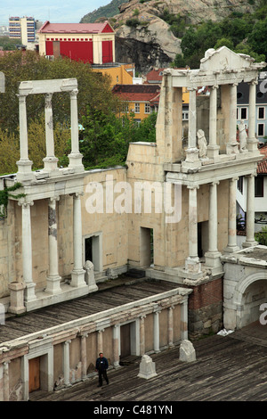 La Bulgaria, Plovdiv, Anfiteatro Romano Foto Stock