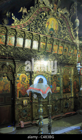 Bulgaria Veliko Tarnovo, Preobrazhenski Monastero, chiesa, interno, iconostasi, Foto Stock