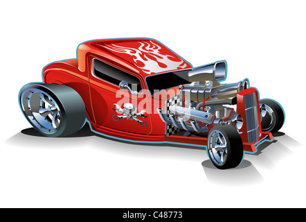 hotrod del fumetto Foto Stock