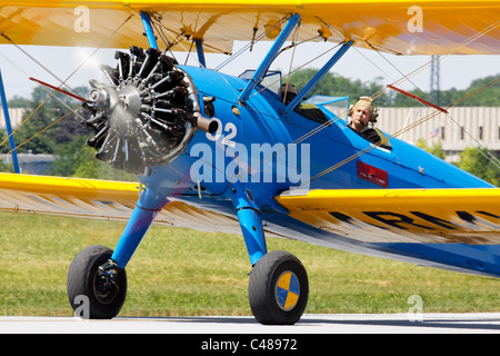 Boeing N2s-3 Stearman, Mid Atlantic Air Museum 2011 airshow, Reading, PA Foto Stock