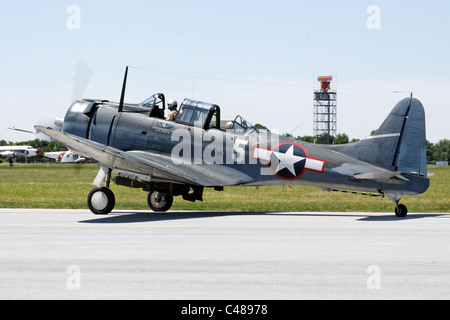 Douglas SBD5 intrepida, Mid Atlantic Air Museum 2011 airshow, Reading, PA Foto Stock