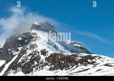 Gipfel im Tal Stuor Reaiddavaggi, Kebnekaisefjaell, Norrbotten, Lappland, Schweden Foto Stock