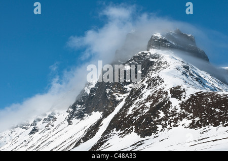 Gipfel im Tal Stuor Reaiddavaggi, Kebnekaisefjaell, Norrbotten, Lappland, Schweden Foto Stock