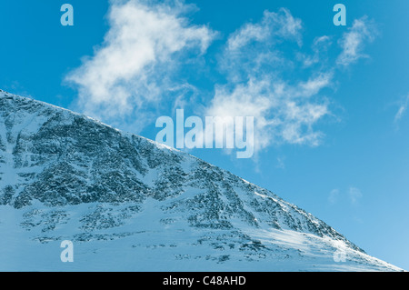 Felswand im Tal Stuor Reaiddavaggi, Kebnekaisefjaell, Norrbotten, Lappland, Schweden Foto Stock