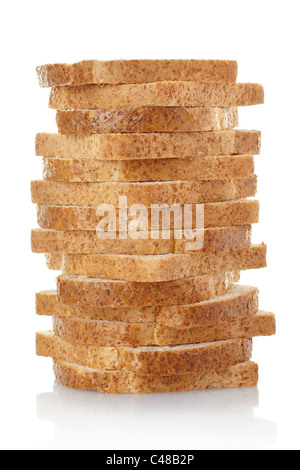 Le fette di pane pila Foto Stock