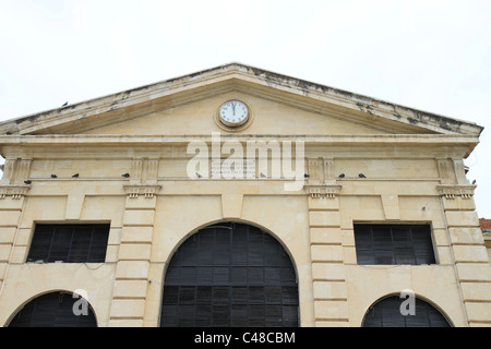 La parte superiore del mercato coperto hall di Chania, Creta, Grecia. Foto Stock