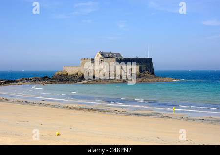 Francia, Bretagna (Bretagne), Saint Malo, castello, forte nazionale Foto Stock