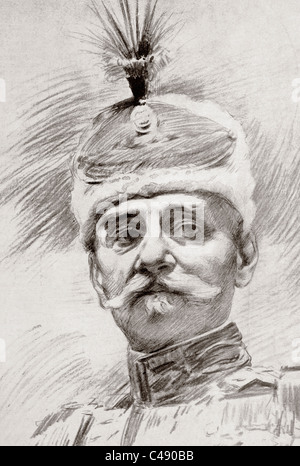 Pietro I, 1844 - 1921, il Re di Serbia. Foto Stock