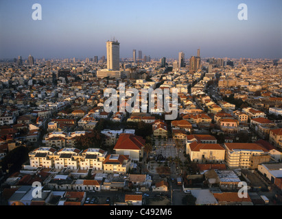 Fotografia aerea di Neve Tzedek nel sud di Tel Aviv Foto Stock