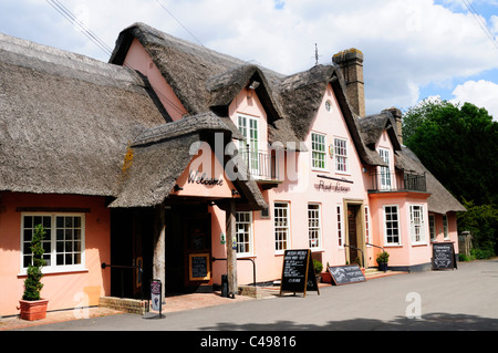 Il Red Lion Public House, Grantchester, Cambridgeshire, England, Regno Unito Foto Stock