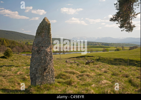 Il orientale pietra permanente del Tom Nan Carragh gruppo di pietre. SCO 7155 Foto Stock