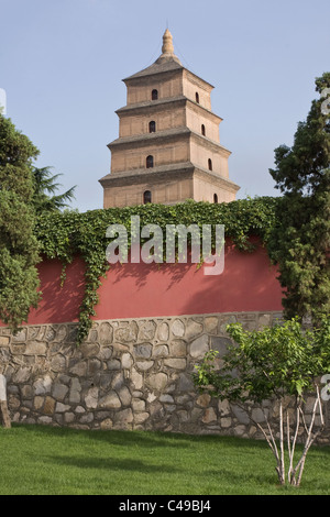 Famosi Wild Goose tempio buddista. landmark in Xian, nella provincia di Shanxi, Cina Foto Stock