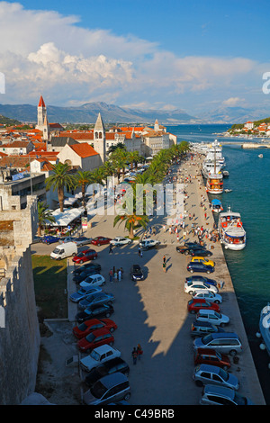 Vista panoramica della città di Trogir in Croazia Foto Stock