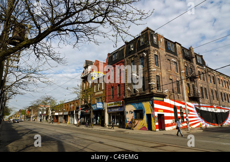 Pitture Murali in West Queen street, Toronto, Ontario, Canada Foto Stock