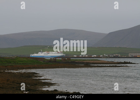 Traghetto northlink lasciando stromness isole Orcadi Scozia maggio 2011 Foto Stock