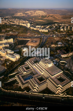 Fotografia aerea della Hyatt Hotel nella città nuova di Gerusalemme Foto Stock