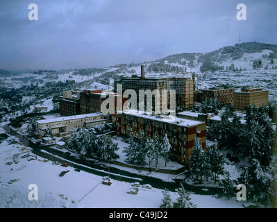 Fotografia aerea di ospedale Hadassah in Ein Kerem Foto Stock