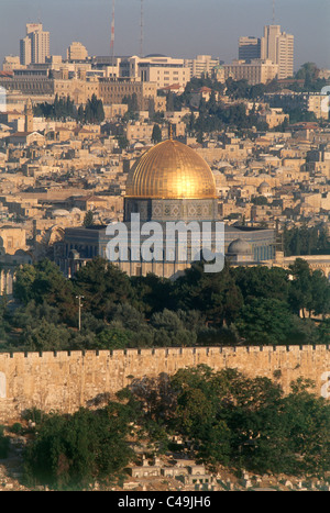 Fotografia aerea di Al Akza moschea nella città vecchia di Gerusalemme Foto Stock