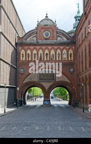 Vecchia fabbrica di birra Carlsberg a Copenhagen, Danimarca Foto Stock