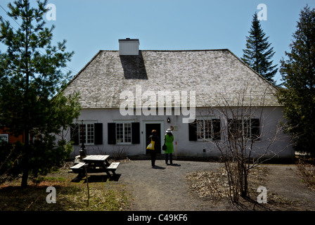 Maison storica Tsawenhohi House Museum in Huron Wendat Prime Nazioni della Comunità Wendake Vecchia Quebec Foto Stock