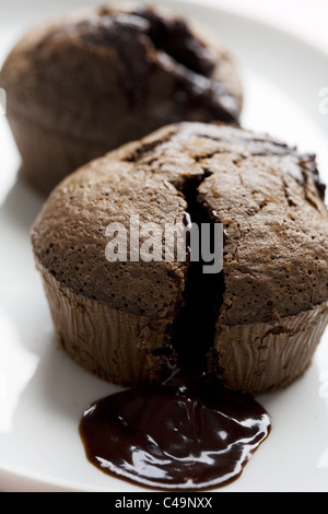 Souffle al cioccolato Foto Stock