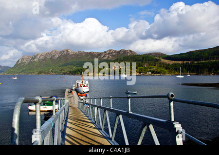 Il nuovo molo Plockton, regione delle Highlands, Scozia. Foto Stock