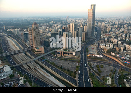 Fotografia aerea del centro di Ramat Gan Foto Stock