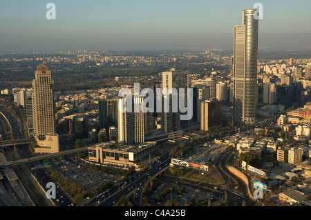 Fotografia aerea del centro di Ramat Gan Foto Stock