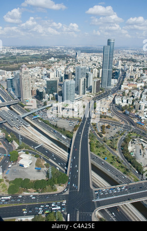 Fotografia aerea del centro di Ramat Gan Foto Stock