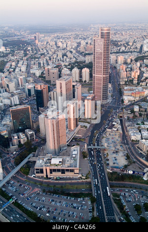 Fotografia aerea del centro di Ramat Gan Foto Stock