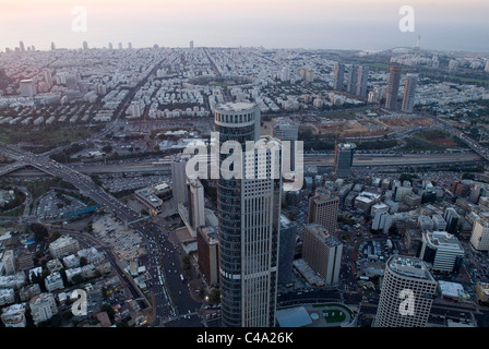 Fotografia aerea del centro di Ramat Gan Foto Stock