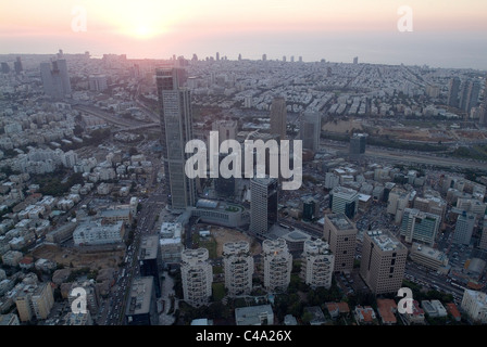 Fotografia aerea del centro di Ramat Gan Foto Stock