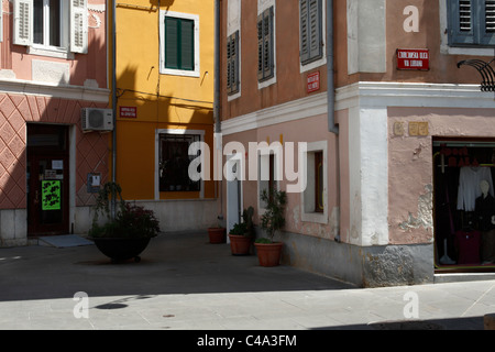 Vicoli di Izola (Isola), Slovenia Foto Stock