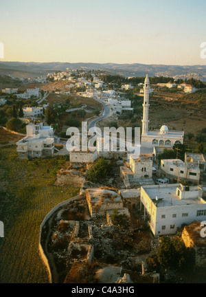 Fotografia aerea di un villaggio arabo in Samaria Foto Stock