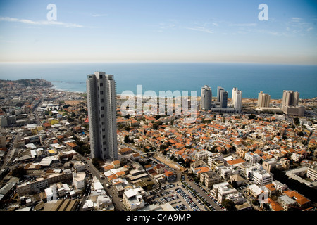 Fotografia aerea della Neve Zedek nel sud di Tel Aviv Foto Stock