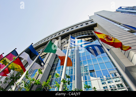 Edificio del Parlamento europeo a Bruxelles Foto Stock