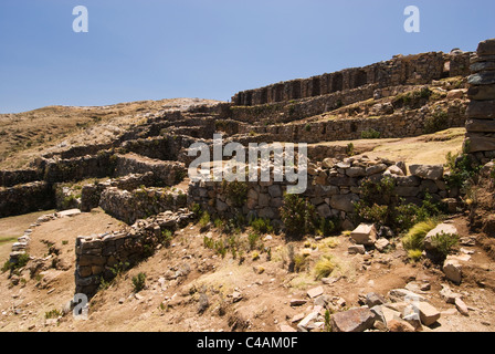 Rovine di Chincana, 15th-16th c, il Palacio del Inca. Foto Stock