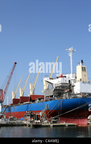 Nuova costruzione di cisterne in cantiere navale Foto Stock