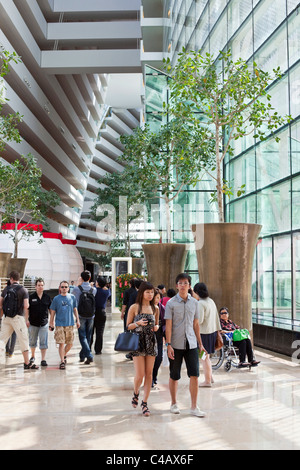 Singapore, Singapore, Marina Bay. Foyer del Marina Bay Sands Hotel. Foto Stock