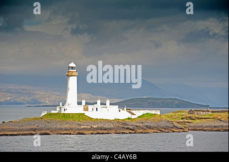 Eilean Musdile Faro sulla Rubha Fiart, Lismore, Oban, Argyll, Scozia. SCO 7138 Foto Stock