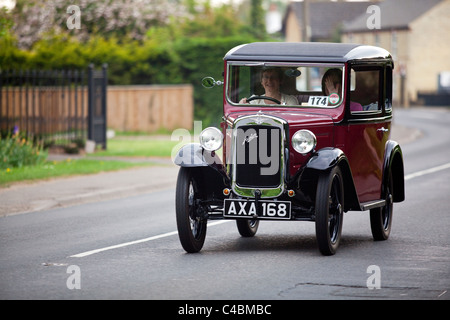 Austin 7 a Histon e Cottenham auto da rally. Cambridge Regno Unito Foto Stock