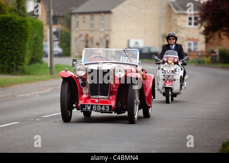 MG PA a Histon e Cottenham auto da rally. Cambridge Regno Unito Foto Stock