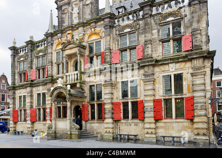 La Stadhuis (Municipio) nel Markt (piazza principale), Delft, Paesi Bassi Foto Stock