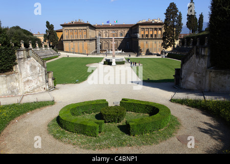 I Giardini di Boboli e Palazzo Pitti, Firenze, Italia Foto Stock