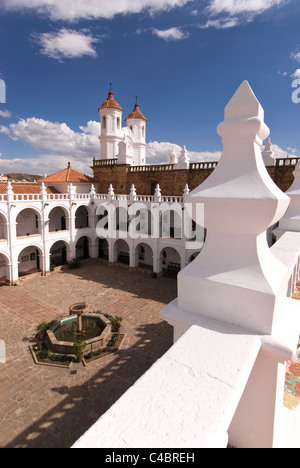 Sucre, San Felipe, Iglesia de San Felipe Neri chiesa xvi c, chiostro dal tetto Foto Stock