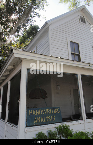 Florida Volusia County,Cassadaga,capitale psichica del mondo,psichico,medio,metafisico,spiritualista,analisi della scrittura a mano,casa case case casa h Foto Stock