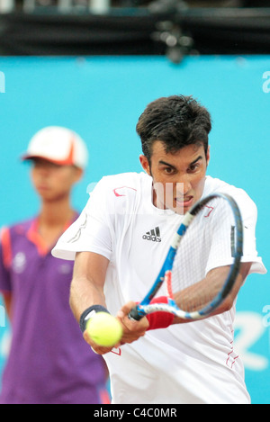 Yuki Bhambri dell India in competizione nella mens' Singles finali. Foto Stock